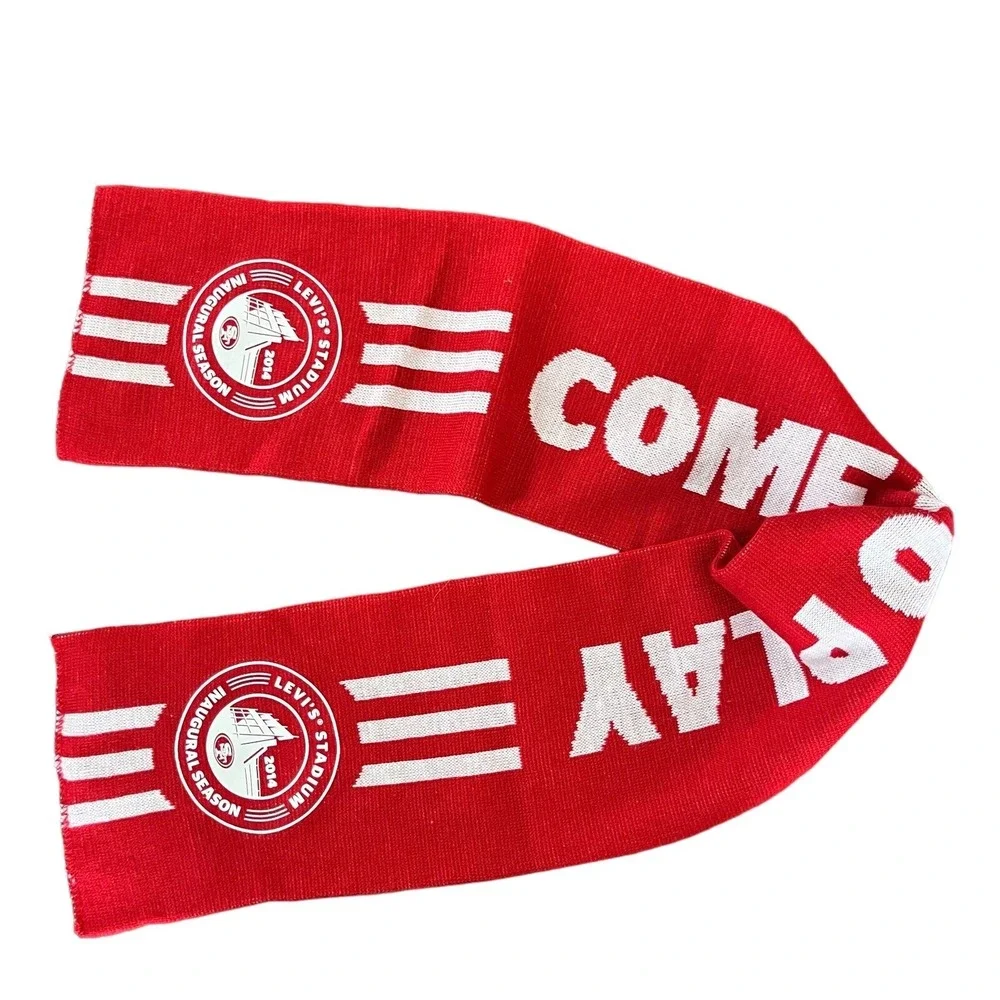 San Francisco 49ers Scarf 2014 Inaugural Season Levis Stadium SGA Red White NFL